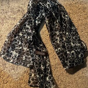 Coach Monochrome Patterned Scarf